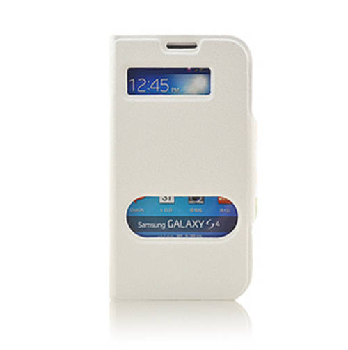 View Cover Cellphone Case Cellphone Cover Stand For Samsung Galaxy S4 I9500 - White