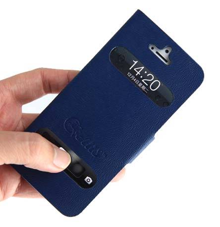 Time View Cellphone Stand Case Holder For Apple Iphone 5 Cellphone Cover - Blue