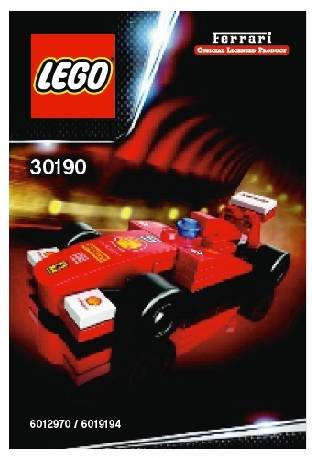 SHELL FERRARI COLLECTION: Ferrari F150 Italia - LEGO (Ferrari Polybag)