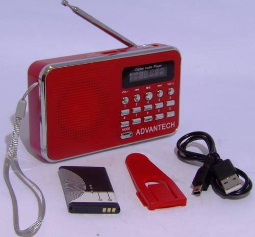 FM Radio/Digital Audio Player - Red