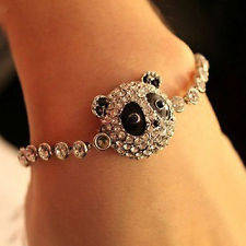 Sweet little panda rhinestone bracelet