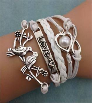 Infinity love peart bracelet