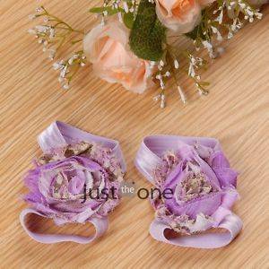 Flowers barefoot booties