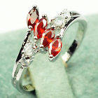 White gold filled ruby ring size 8