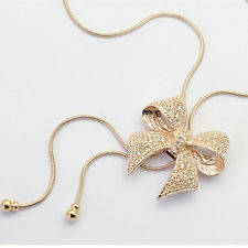 Crystal bow necklace