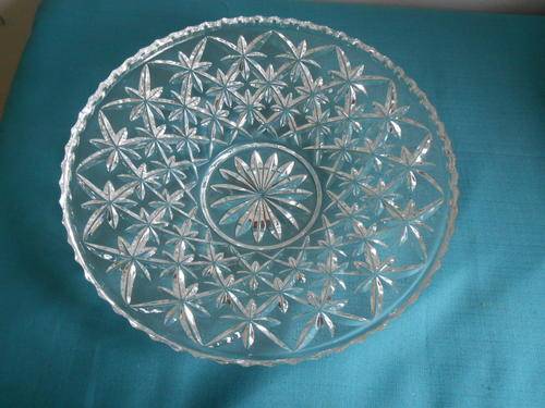 Large cut glass fruit bowl
