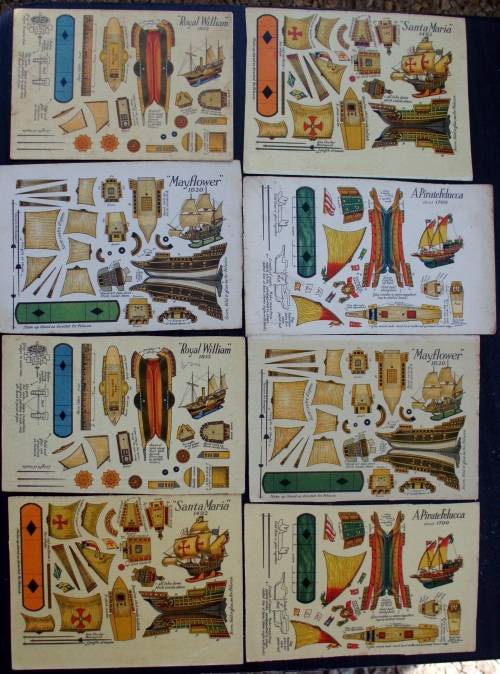 Original cards from shipbuilding hobby vintage