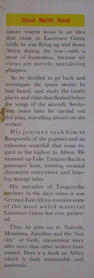 Book - Great North Road - Lawrence G. Green - 1st ed - Rare!