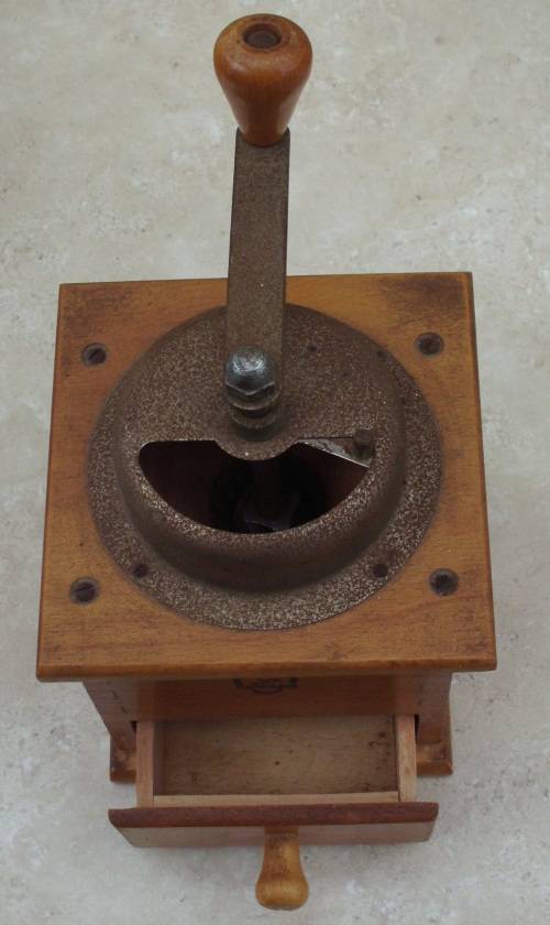 Coffee Grinder Wooden Antique