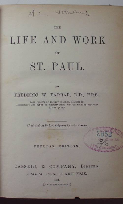 Book x 2 - The Life And Work Of St. Paul - In The Steps Of St.Paul