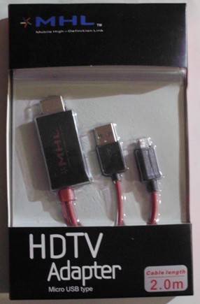 Mhl adapter cables for hdtv signal.