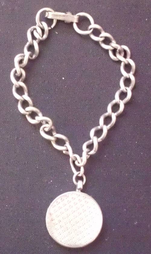 Arm Bracelet - E.Tiessen/E.T.+ - STG - Sterling Silver + St.Christopher