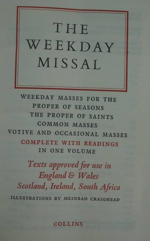 Bible - The Weekday Missal - 1975 - 1600 pages