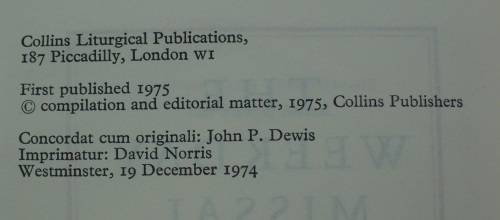 Bible - The Weekday Missal - 1975 - 1600 pages