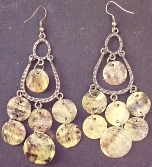 Costume Jewellery - Earrings - Brass Colour - Vintage