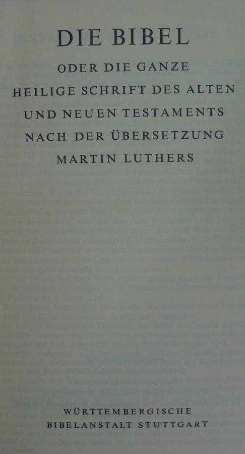 Bible - Die Bibel - German - 1972