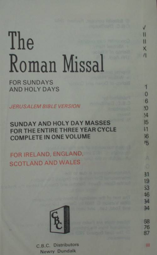 Bible - Roman Missal - 1989
