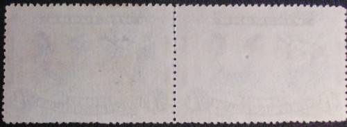 Stamp Rhodesia double head horizontal pair 1910 overstamped rare.