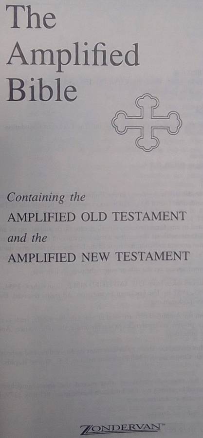 Bible - The Holy Bible - Ampified - 1987 - Zondervan - USA