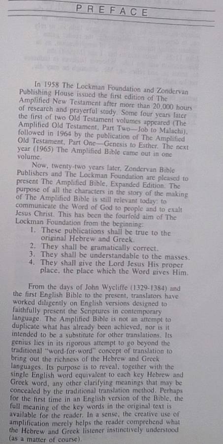 Bible - The Holy Bible - Ampified - 1987 - Zondervan - USA