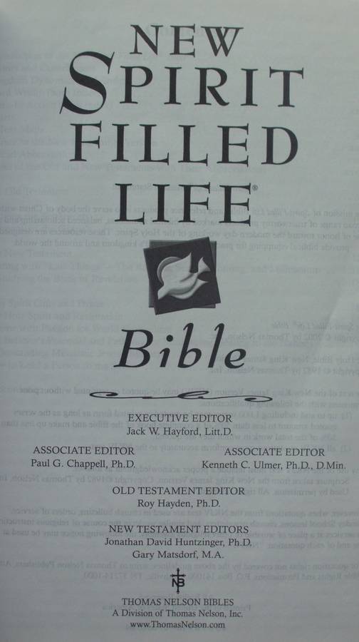 Bible - New Spirit Filled Life Bible - NKJV - 2002 - Perfect