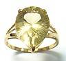 **STUNNING** 9CT YELLOW GOLD COLOSAL 5CT NATURAL LEMON QUARTZ RING N