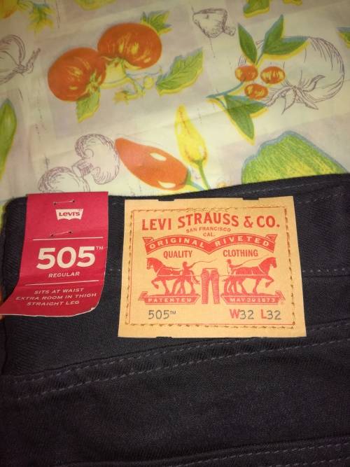 Levi's 505 Regular Fit Jeans 34W x 32L Black