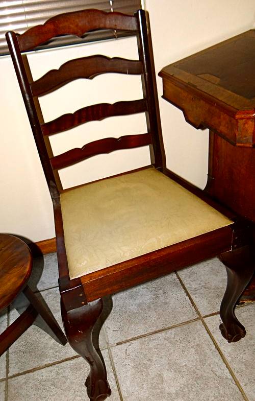 Imbuia ball&claw dining room chairs