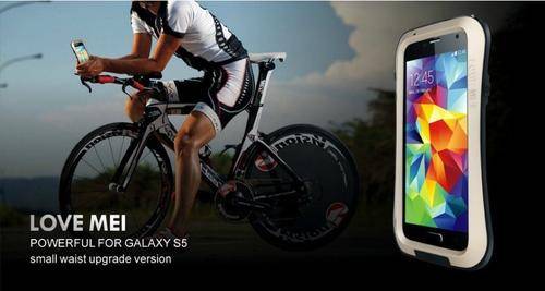 LATEST TRENDY LOVE MEI WHITE/BLACK SAMSUNG S5 WITH CORNING GORILLA GLASS 3 PROTECTION