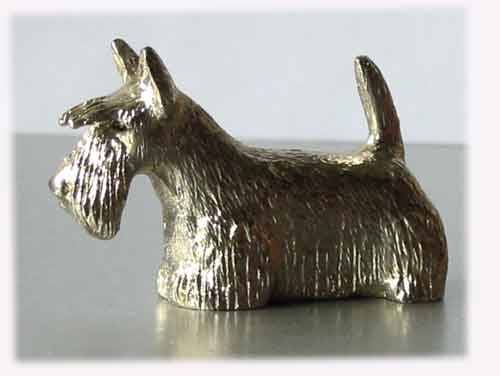 Silver Plated Dog model -Scottish Terrier (large)