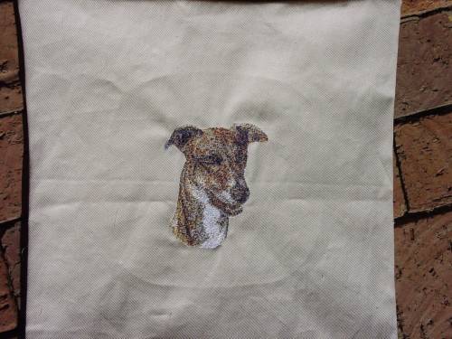 Cream Cushion Cover -Dog - Greyhound