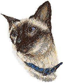 Cream Cushion Cover - -Cat siamese