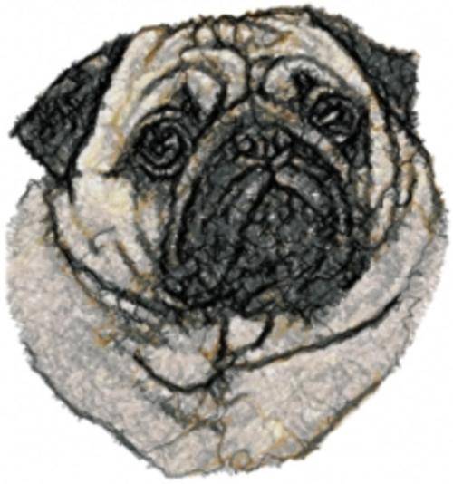 Mustard Cushion Cover -Dog - Pug