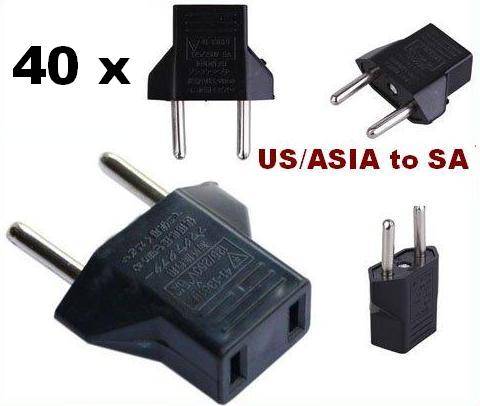 CLEARANCE SALE!!! EVERYTHING MUST GO!!! 40 x Plug Adapter (US, Asia to SA)