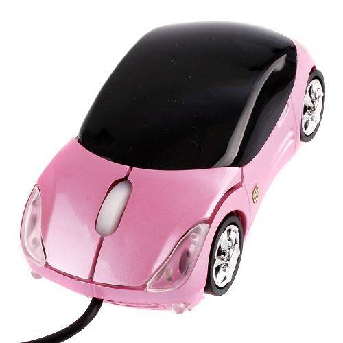 USB 3D Pink Car Shape Optical Car mouse