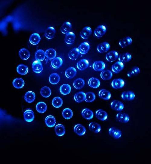 Solar Powered Fairy Lights 60 Blue LED