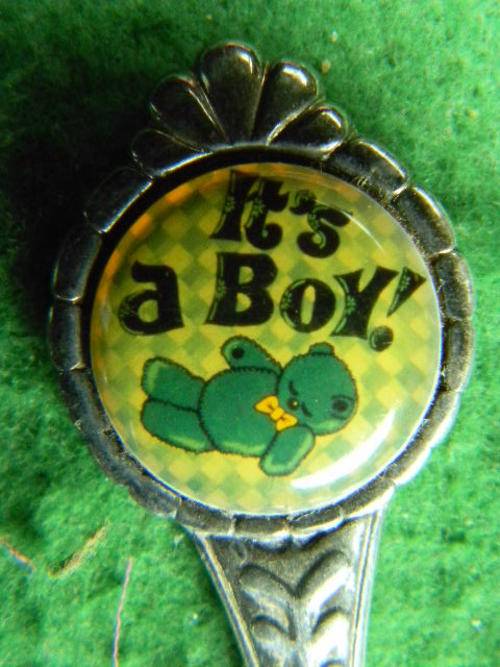 IT's a BOY Souvenir spoon in silver plated in excellent condition
