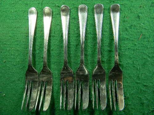6 antique  Cake forks in good condition Markings look like EPNS