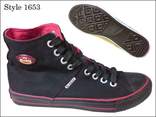 Blakes Hi-top canvas boot - Black/red