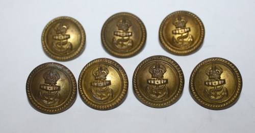 British Royal Navy Uniform Buttons-Shank Type-Seven