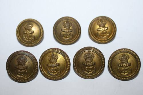 British Royal Navy Uniform Buttons-Shank Type-Seven