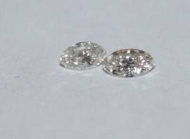 Diamonds-Marquise Cut-Two Stones-Colour-H,Clarity-SI 2,Length--4.27 and 4.48mm each