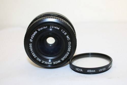 Vivitar 28mm 1: 2.8 MC Close Focus Wide Angle Lens-Near Mint-Filter and Caps-Pentax Mount