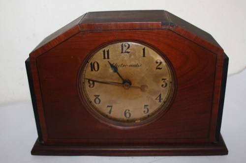 'Gents Lester' Electric-Matic Mantel Clock-Made in England-25x18cm-Working