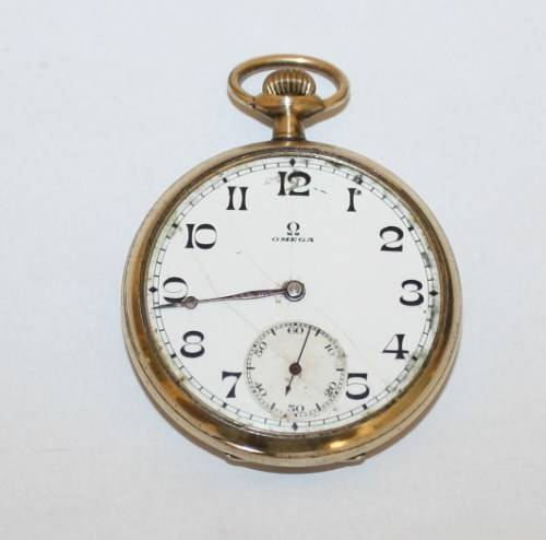 Omega Pocket Watch-Serial No-5959223-Gold Plated-49mm Across-Working