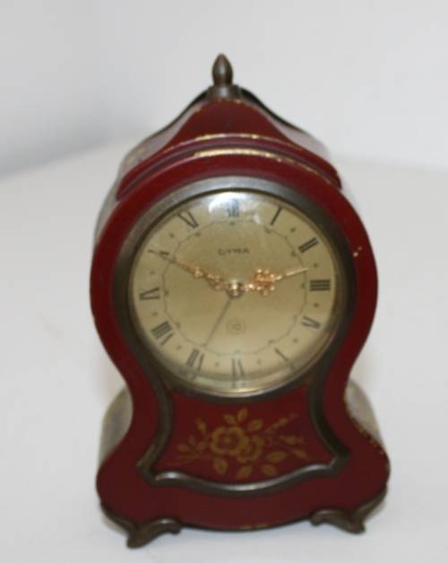 ** Cyma Watch Co-Mantle Clock-Swiss Made-15 Jewels-Working