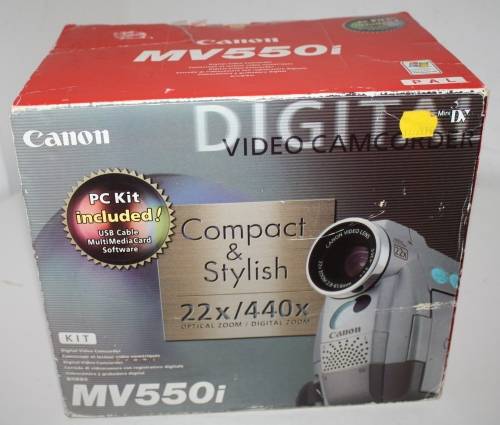 **Canon MV 550i**Digital Video Camcorder....Incl Charger/Cables/Instruction etc..As per Photos