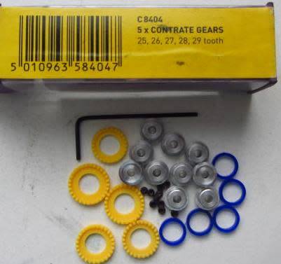 **Scalextric**Contrate Gears..25/26/27/28/29 Tooth....As per Photos