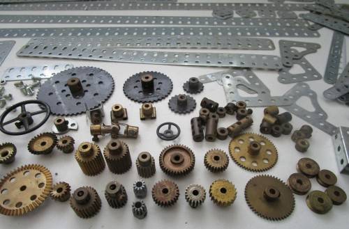 **Meccano Parts**Blue/Yellow...Parts,Gears,Girders etc etc..As per Photos