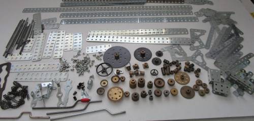 **Meccano Parts**Blue/Yellow...Parts,Gears,Girders etc etc..As per Photos